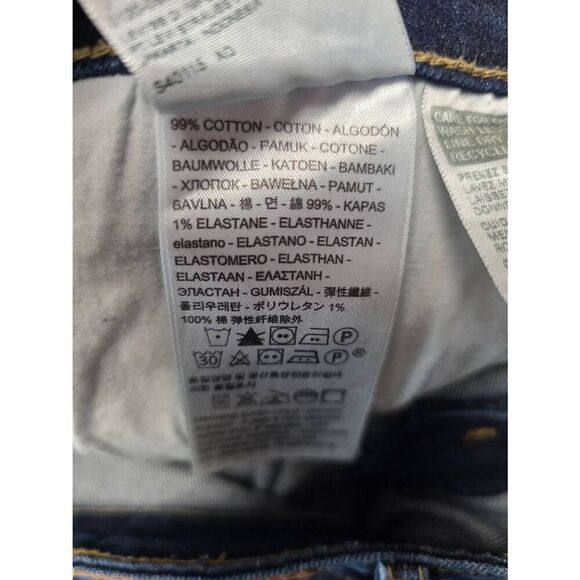 Levi's Women's 721 High Rise Stretch Denim Distressed Skinny Blue Jeans Size 33 - Picture 6 of 6